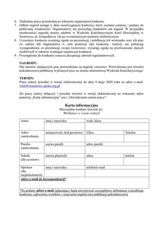 Diecezjalny konkurs literacki – zdjęcie 2