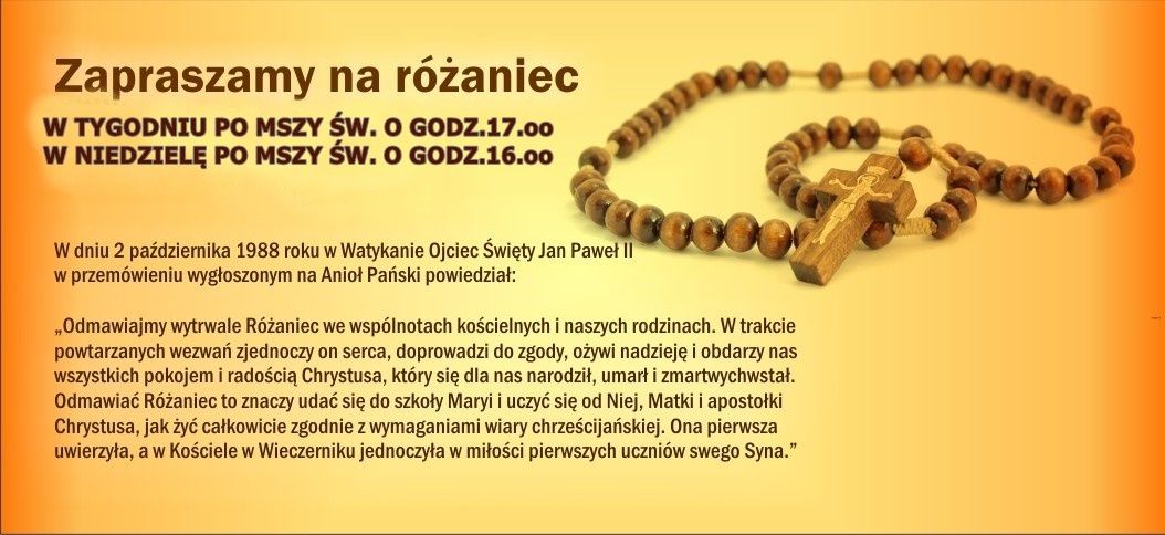 Zapraszamy na Różaniec