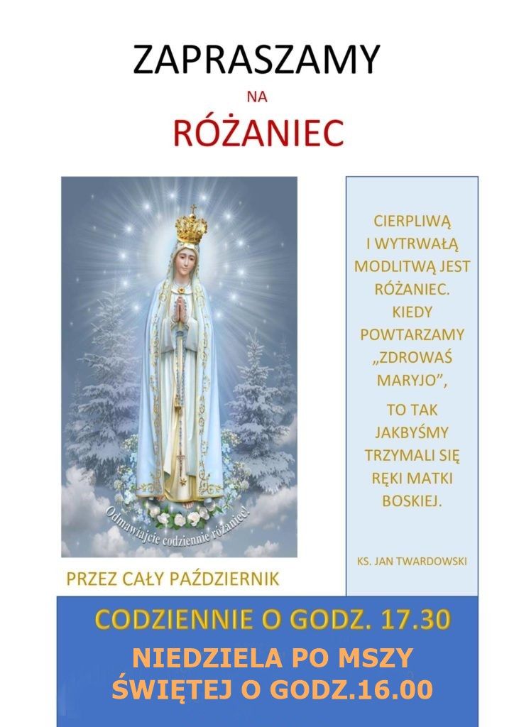 Zapraszamy na Różaniec!